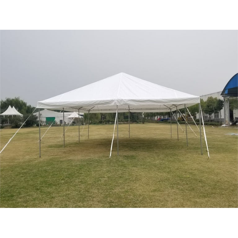 Party Tents Direct Heavy Duty 20x30ft Polyethylene Weekender Frame Tent Outdoor Reception Canopy White Walmart