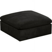 Meridian Furniture Cozy Black Velvet Modular Ottoman