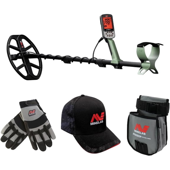 MINELAB X-Terra PRO Treasure Metal Detector w/ Pouch/Gloves/Camo Hat Bundle
