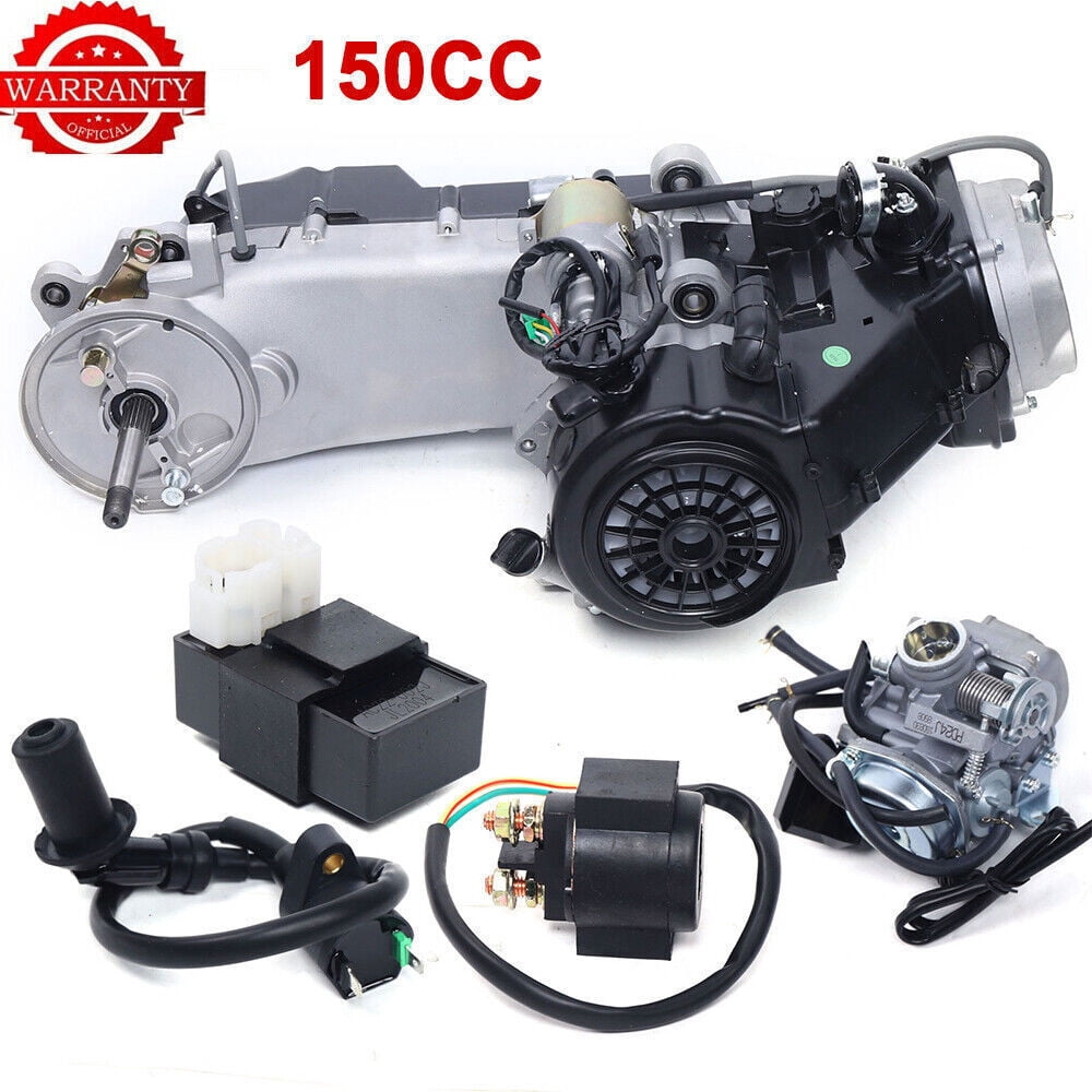 SHZICMY Complete Engine 4-Stroke 150CC GY6 Scooter ATV Go-Kart Motor CVT 11" Long Case