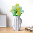 thumbnail image 4 of Clearance Artificial flowers under $1,Artificial Chrysanthemums Memorial Flowers 12 Head Yellow Bouquet Cemetery Decoration Outdoor Arrangement, 4 of 7
