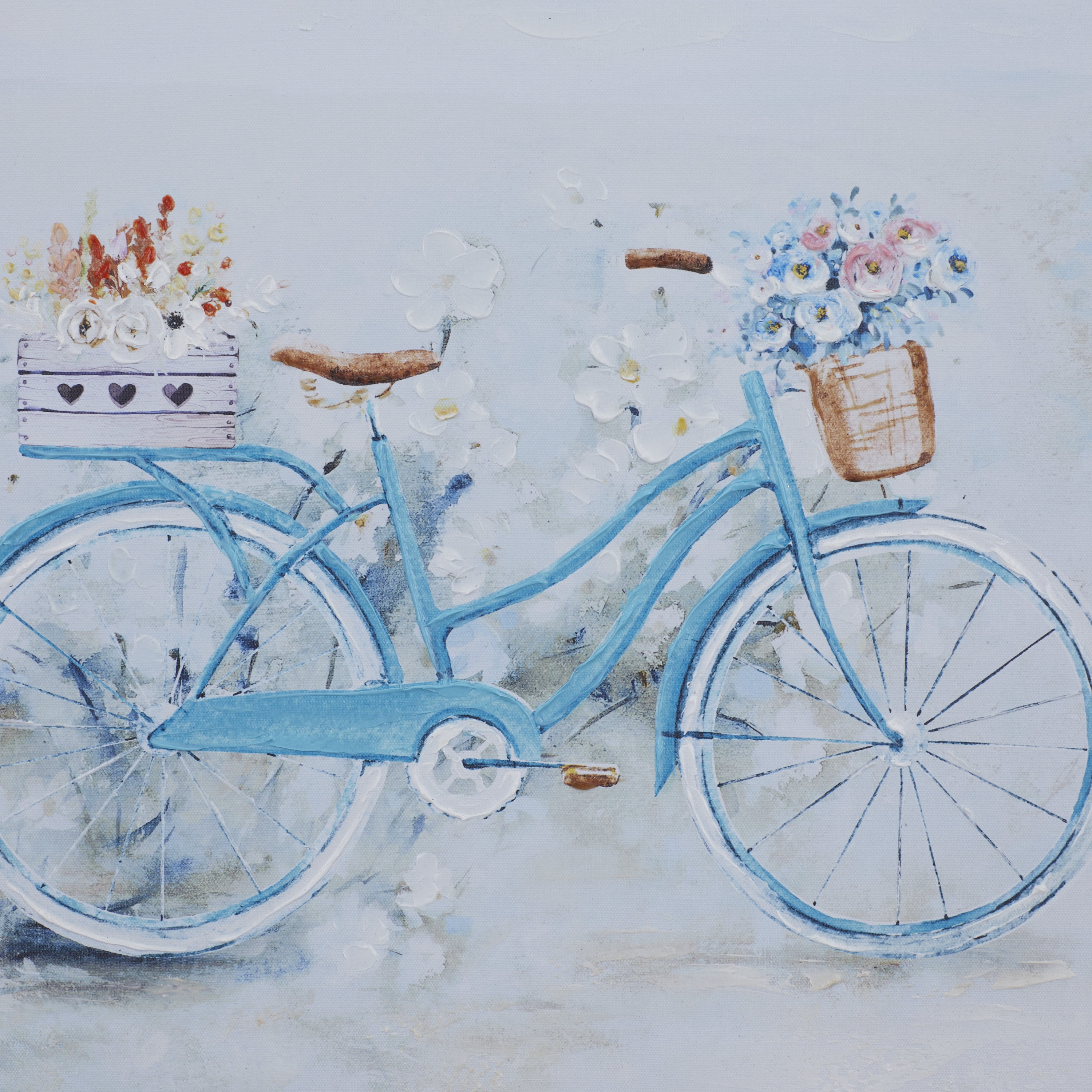 23" x 24" Bike Framed Wall Art with Tan Frame, by DecMode