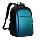thumbnail image 1 of Balery Blue to turquoise Mochila con carga USB para hombre y mujer - Mochila impermeable y antirrobo para laptop con puerto USB para viajes, trabajo, 1 of 7