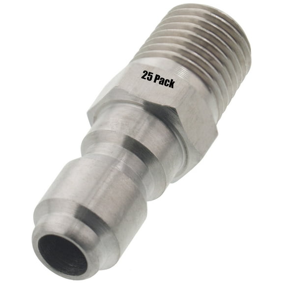 (25) 1/4" MPT Male Stainless Steel Plug Quick Connect Coupler Pressure Washer