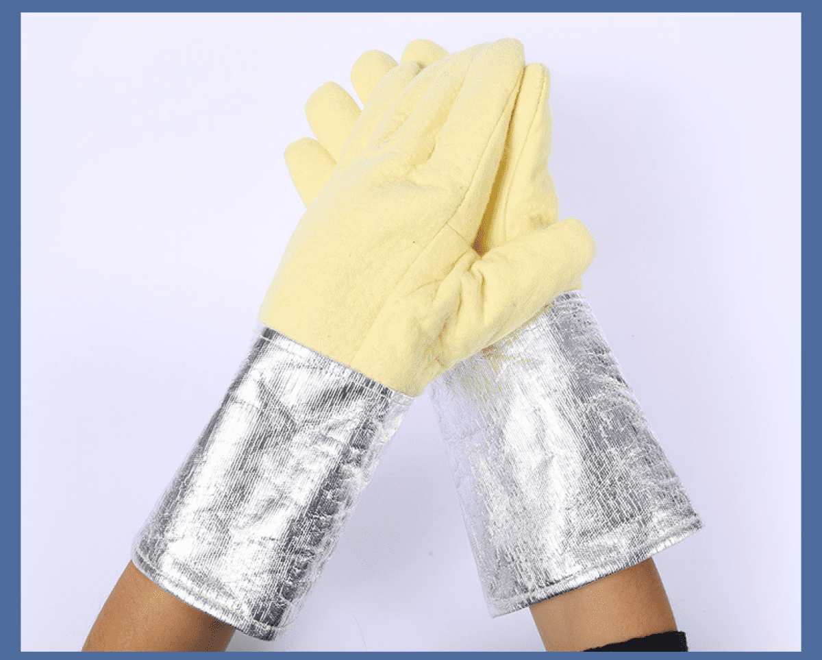 TIMPCV Aluminum foil Kevlar gloves high temperature melting multi