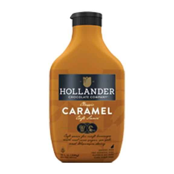Hollander Café Koffiebar Caramel Sauce Squeeze Bottle cs 12/14 oz