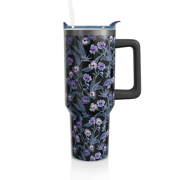 Aoselan Tumblers 40 Oz Halloween Skull Stainless Steel Tumbler Glasses