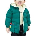 thumbnail image 6 of Hicidod Baby Winter Jackets Hooded Long Sleeve Warm Down Coats Lightweight Windproof Packable Cute Dinosaur Puffer Outerwear, 6 of 7