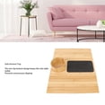thumbnail image 3 of Couch Armrest Organizer, Non Slip Detachable Portable Sofa Armrest Tray Bamboo Wood  for Snacks, 3 of 7