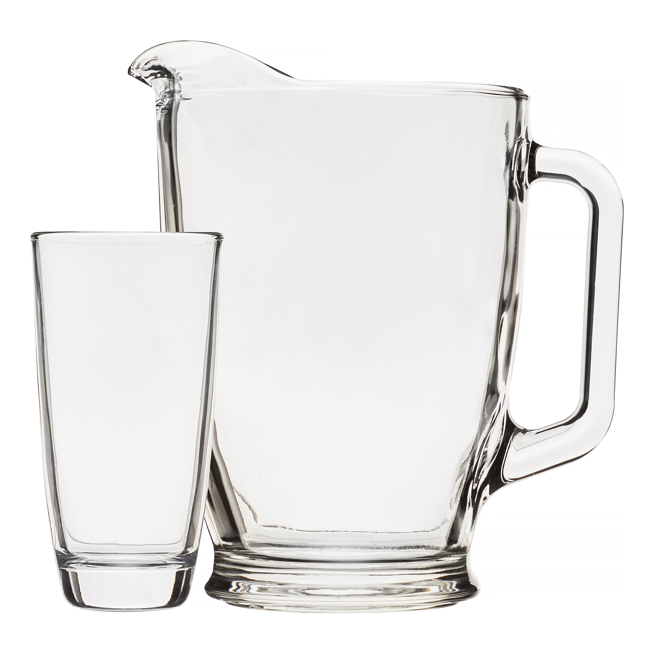 GLASS TUMBLER AND PITCHER SET, 6 PCS, GPH31-1-L7, 1300ML+320ML*6 - deli  glass