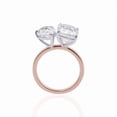 thumbnail image 5 of solitaire jewels 5TCW Pear and Emerald Moissanite Toi Et Moi Engagement Ring For Women, 10K Rose Gold, 5 of 8