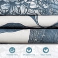 thumbnail image 3 of COOKCOK Set of 2  Floral Vintage Throw Pillow Covers Neutral Accent Print Decorative Cushion Covers Farmhouse Home Decor for Sofa Chair Couch Bedroom Living Room Outdoor, 20"x20", Blue, 3 of 7