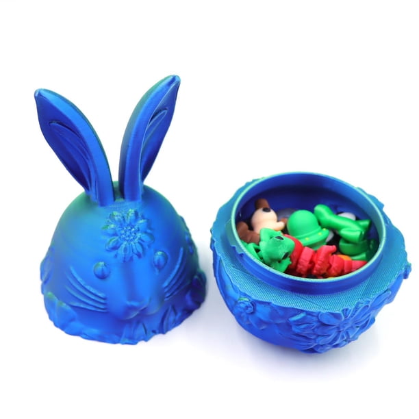 Decoraciones de Pascua, adornos de Pascua, regalos de Pascua, decoración de Pascua impresa, adorno de simulación, caja de conejo retorcido, huevo de Pascua
