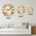 thumbnail image 4 of Designart 'Abstract Four Outdoor Flower Pots' Traditional Wood Wall Clock, 4 of 5