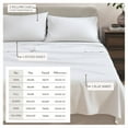 thumbnail image 3 of Cotton Heathered Melange Jersey Knit Bed Sheet Set (Full, Winter White), 3 of 7