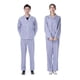 thumbnail image 3 of EeaseMX Pijama de algodón para adultos, cómodo, de manga larga, para pacientes encamados, hospitalizados y en casa (rayas azules y blancas, talla M), 3 of 8