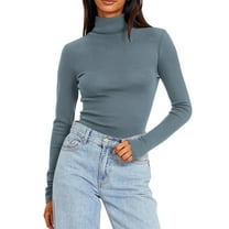 zbxnLI Womens Turtleneck Long Sleeve Shirts Base Layer Thermal Underwear Tops Fall Winter Undershirts