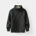thumbnail image 3 of GYRATEDREAM Unisex Toddler Baby Thicken Turtleneck Sweater Pullover Kid Boys Girls Long Sleeve Warm Fleece Solid Color Knitted Tops Stretch Shirt Clothes for 1-8 Years, 3 of 8