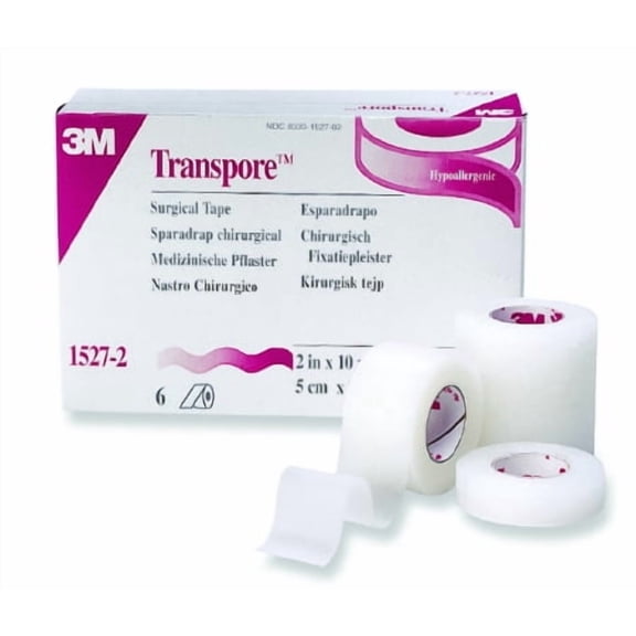 3M Medical Tape Transpore Water Resistant Plastic Yards NonSterile 2 Inch X 10 - Box of 6