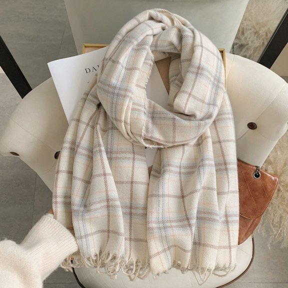 Extra Long Winter Plaid Scarf for Women, Super Soft Thick Warm Wrap, 212x68cm,212*68cm,23