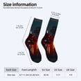 thumbnail image 4 of Four Seasons Universal Socks (2 Pairs) - Vibrant Urban Night Scene Design Mixed Color Unisex Trendy Socks with Glossy Street, 4 of 5
