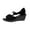 Black, variant on Women's Wedge Sandals Strappy Dressy Ankle Strap Open Toe Sandals Summer Shoes