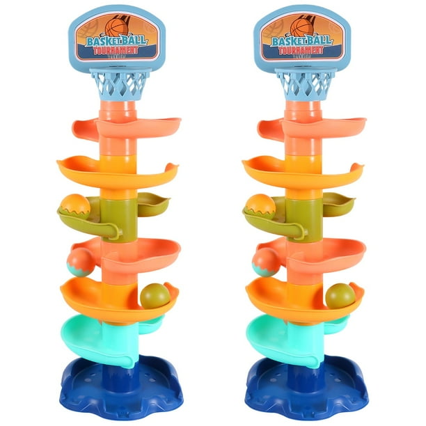 Etereauty Toy Sports Basketball Ball Drop Tower Desktop Swirl Swirling