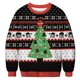 thumbnail image 3 of Suéter navideño feo, divertido suéter con estampado 3D, suéter unisex de moda con capucha de manga larga, divertido suéter de fiesta de Navidad de otoño, 3 of 5