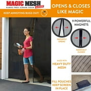 Magic Mesh Garage - Hands Free Magnetic Screen Door, Fits Single Garage Doors 8 & 9 Foot