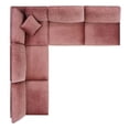 thumbnail image 3 of Modway Commix 5-Piece Down Filled Overstuffed Performance Velvet Sectional Sofa in Dusty Rose, 3 of 5