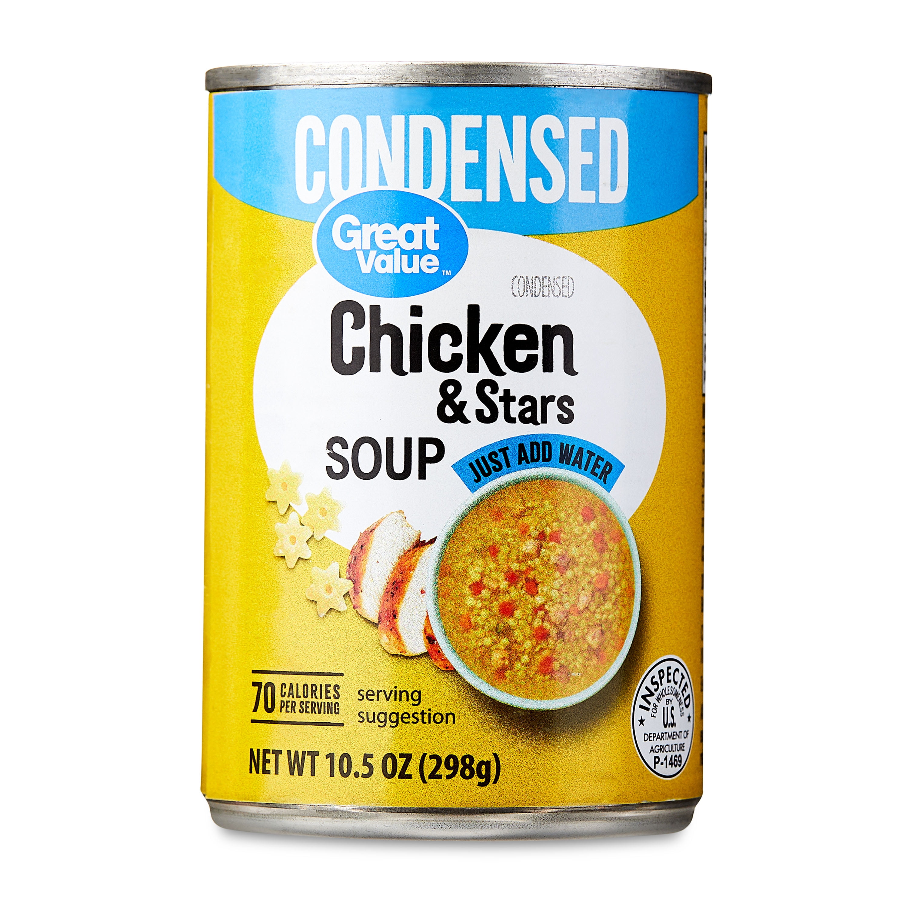 (4 pack) Great Value Chicken and Stars Condensed Soup, 10.5 oz