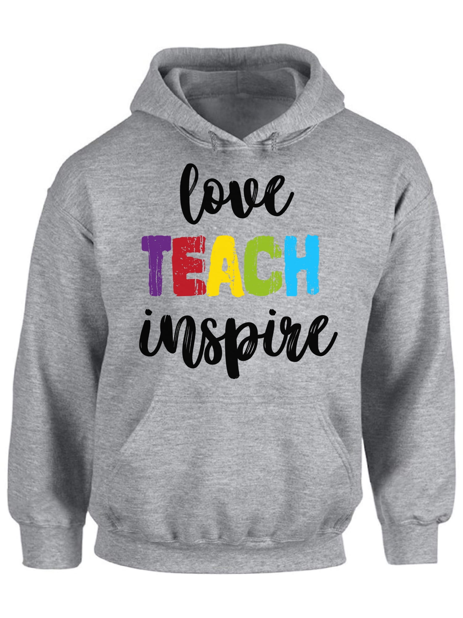 Awkward Styles Back to School Teacher Hoodie Love Teach Inspire