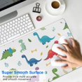 thumbnail image 4 of Long Mouse Pads for Desk,White Dinosaurs Bones Flowers Pattern Desk Mats on Top Of Desks, Desk Mouse Pad Extra Large with 3mm Non-Slip Base and Stitched Edge for Gaming,Office,Work,Home 31.5"x11.8", 4 of 6