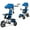 Blue, variant on Gymax 5-in-1 Folding Trike for Toddlers 1-5 Years Old w/ Safety Harness Storage Pink