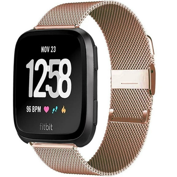LEIXIUER Metal Bands Compatible with Fitbit Versa/Versa Lite SE/Versa 2 Band for Women Men, Adjustable Stainless Steel Replacement Wristbands for Fitbit Versa Smart Watch