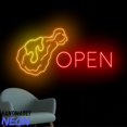 thumbnail image 2 of Handmadetneonsign Open Chicken Fried Neon Sign, Chicken Fried Led Sign, Fast Food Wall Art, Food Store Wall Decor 77108, 2 of 5