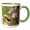 Green/White, variant on 3drose, Photograph of an Eastern Tiger Swallowtail with Wings Out on Abelia., 11oz Two-tone Green Mug