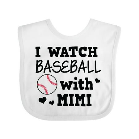 

Inktastic I Watch Baseball with My Mimi Gift Baby Boy or Baby Girl Bib
