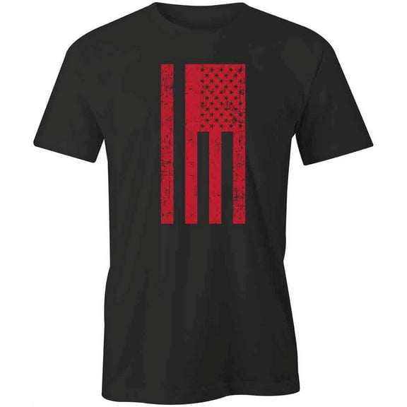 American Flag Grunge T-Shirt | Patriotic American Black Tee Gift