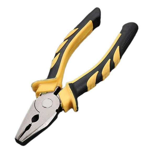 Multifunction Combination Pliers Professional Anti Slip Handle with Wire Crimper Heavy Duty Lineman'S Pliers for Factory Electrician Tools - 6 inch flat head