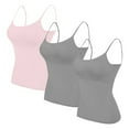 thumbnail image 1 of Timegard Plus Size Tank Tops for Women 3pc Spaghetti Strap Camis Slim Comfy Solid Color Sleeveless Top, 1 of 2