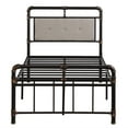 thumbnail image 6 of UBesGoo Black Metal Bed Frame Twin Size with Headboard and Footboard Single Platform, 6 of 25
