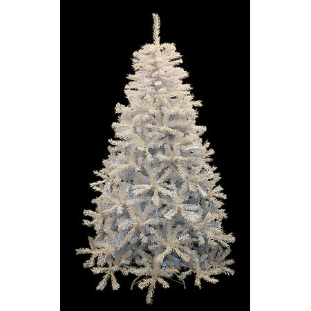 6.5' Pre-Lit White Cedar Pine Artificial Christmas Tree - Blue Lights