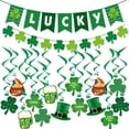 thumbnail image 3 of St Patricks Day Decorations, St. Patricks Day Banner Decor - NO DIY - Felt Shamrock Garland for Irish Party Supplies, 3 of 6