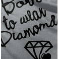 thumbnail image 4 of Born To Wear Diamonds Cute Cursive Youth T Shirt Tee Girls Infant Toddler Brisco Brands 12M, 4 of 5