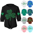 thumbnail image 7 of Coerni Baby Onesie Bodysuits 1st Birthday Outfit St Patricks Day Romper Bodysuit Soft Graphic Oversized Button Sweatshirt Jumpsuit, 7 of 7