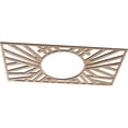 thumbnail image 2 of 32"W x 16"H x 11 7/8"ID x 3/8"T Hoover Wood Fretwork Pierced Ceiling Medallion, Red Oak, 2 of 3