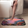 thumbnail image 4 of 1pc Sunset over Seaside Absorbent Non-Slip Bathroom Thickened Flannel Rug Decor,Soft,Quick Drying,Suitable For Indoor/outdoor Use,Bathrooms,Bedrooms,Kitchens,Terrace,Laundry Rooms,16"x24", 4 of 9