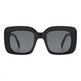 thumbnail image 2 of Women's Sunglasses Oversized Square Frame Textured Diamond Pattern UV400 Black, 2 of 4