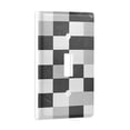 thumbnail image 2 of Yayeee Toggle Light Switch Wall Plate 1-Gang 4.5"x2.7" Home Decorative Outlet Cover, Black and Gray Plaid Pattern, 2 of 7